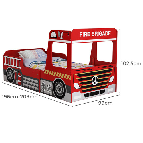 Laurence Adjustable Fire Truck Bed Temple Webster